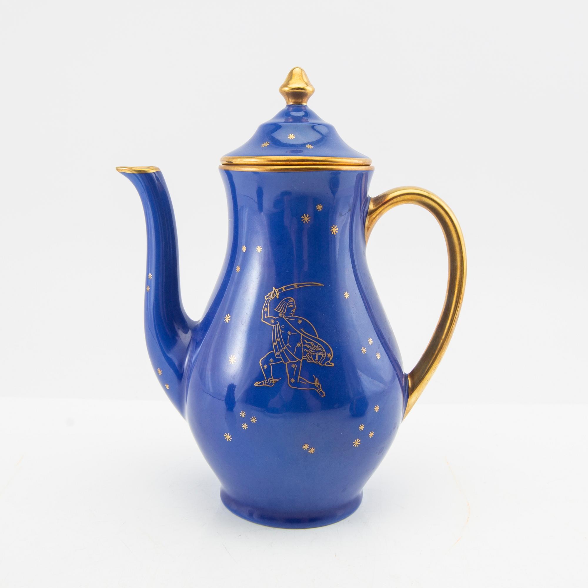 Edward Hald, coffee service 26 pcs Karlskrona early 20th century porcelain.