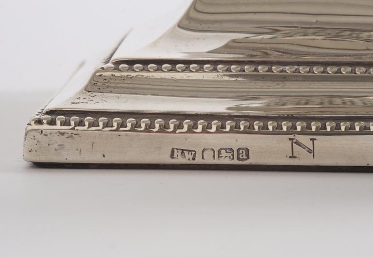 LJUSSTAKAR, ett par, silver, England Sheffield 1918.