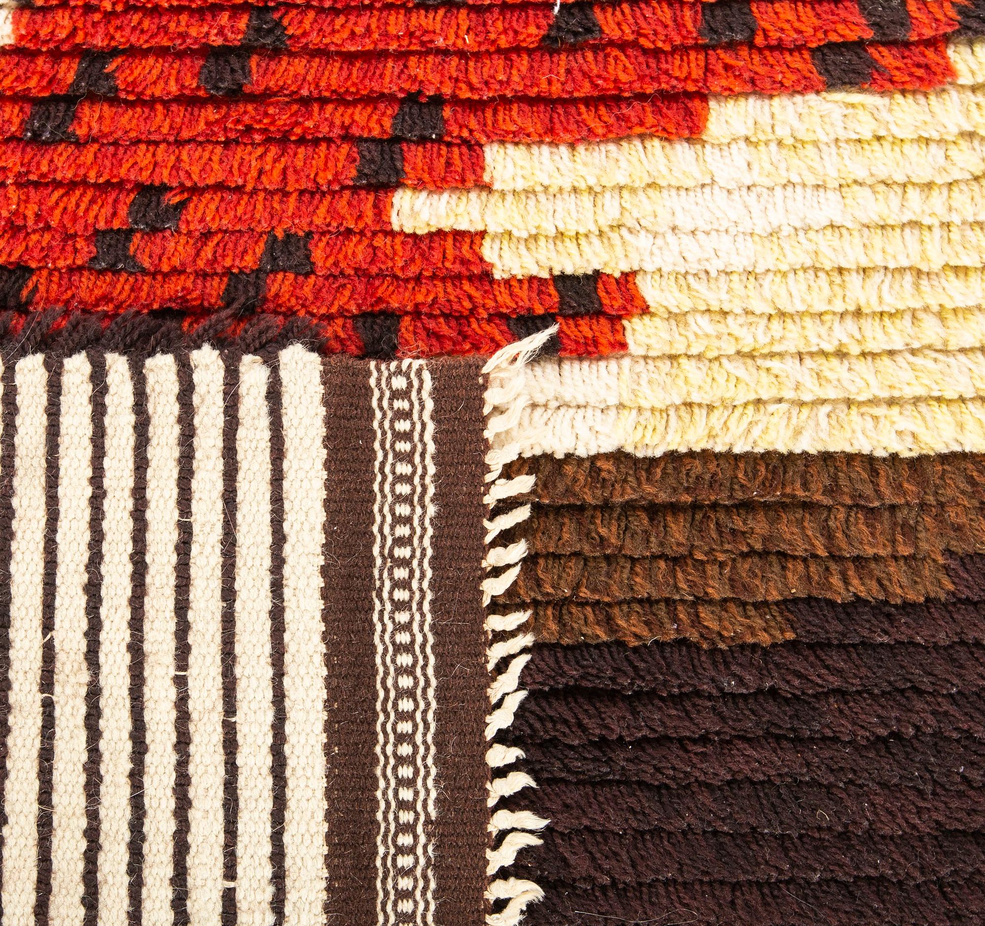 A Swedish long pile rug  1940/50's ca 164 x 99 cm.