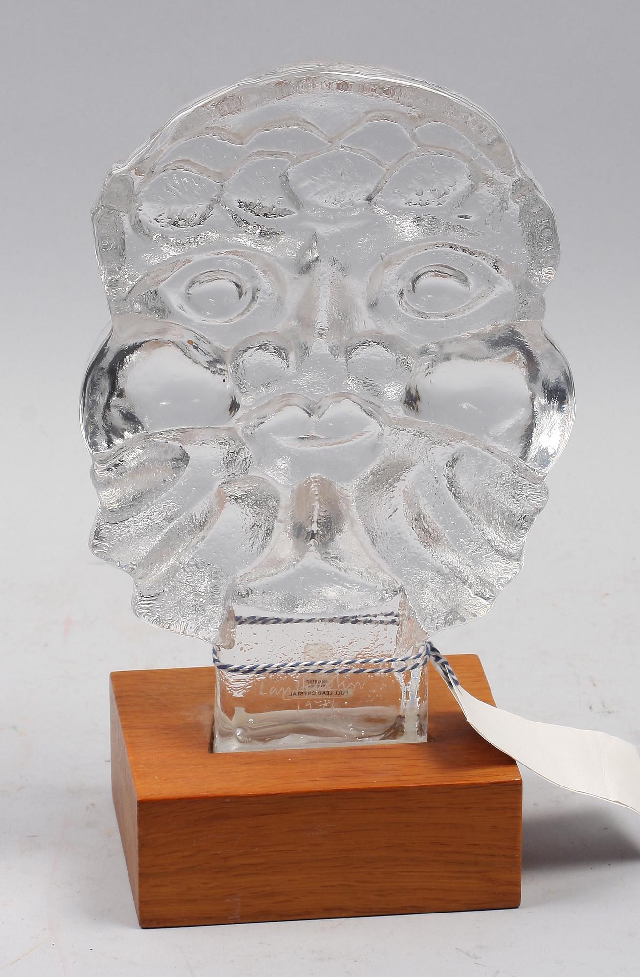 SKULPTUR, glas, Lars Hellsten, Skruf, sign o dat 1971.