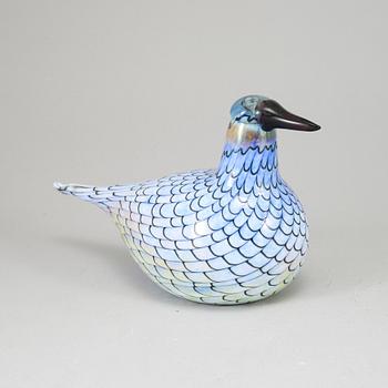 OIVA TOIKKA, a glass bird, Rusee grebe (Kriikku),Signed O. Toikka Nuutajärvi.