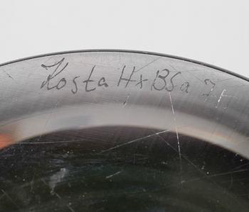 BORDSLAMPA, glas, Ove Sandeberg, signerad, Kosta, 1971.
