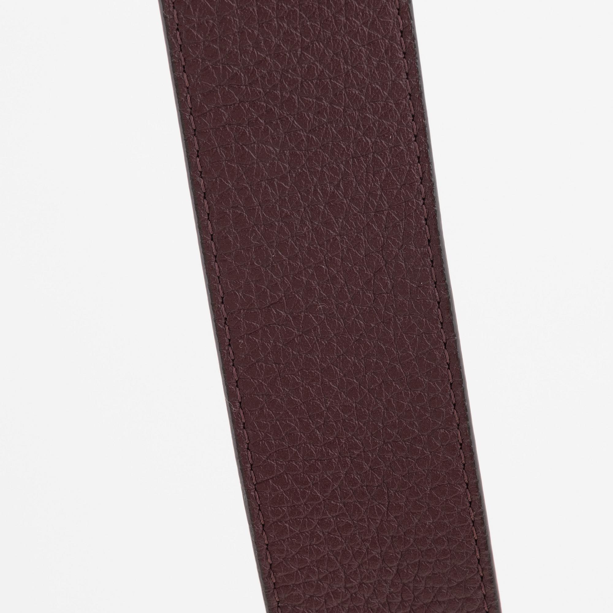Louis Vuitton, a reversible leather 'LV Initiales' belt, size 100, 2015.