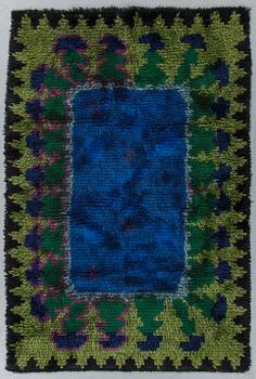 Matta, rya, ca 172,5 x 110 cm, Sverige/Finland 1950-1960-tal.