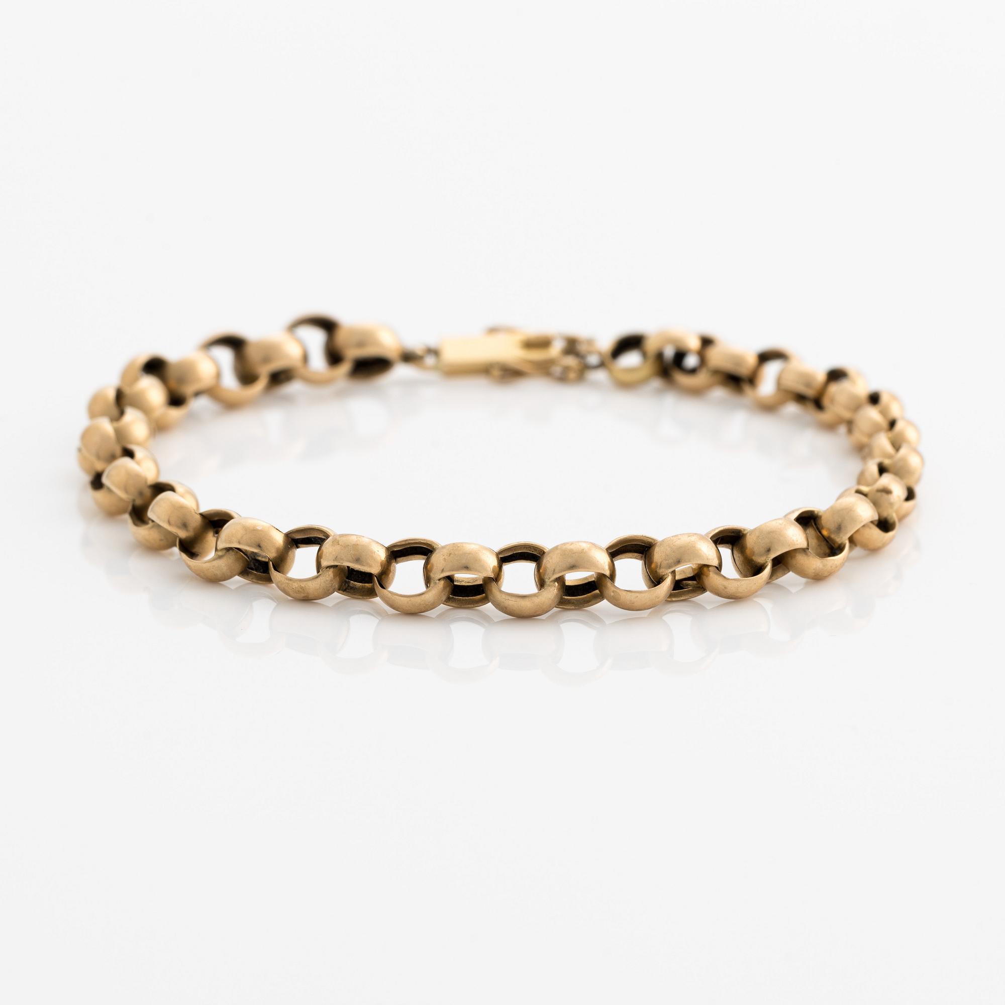Armband, ärtlänk, 18K guld.