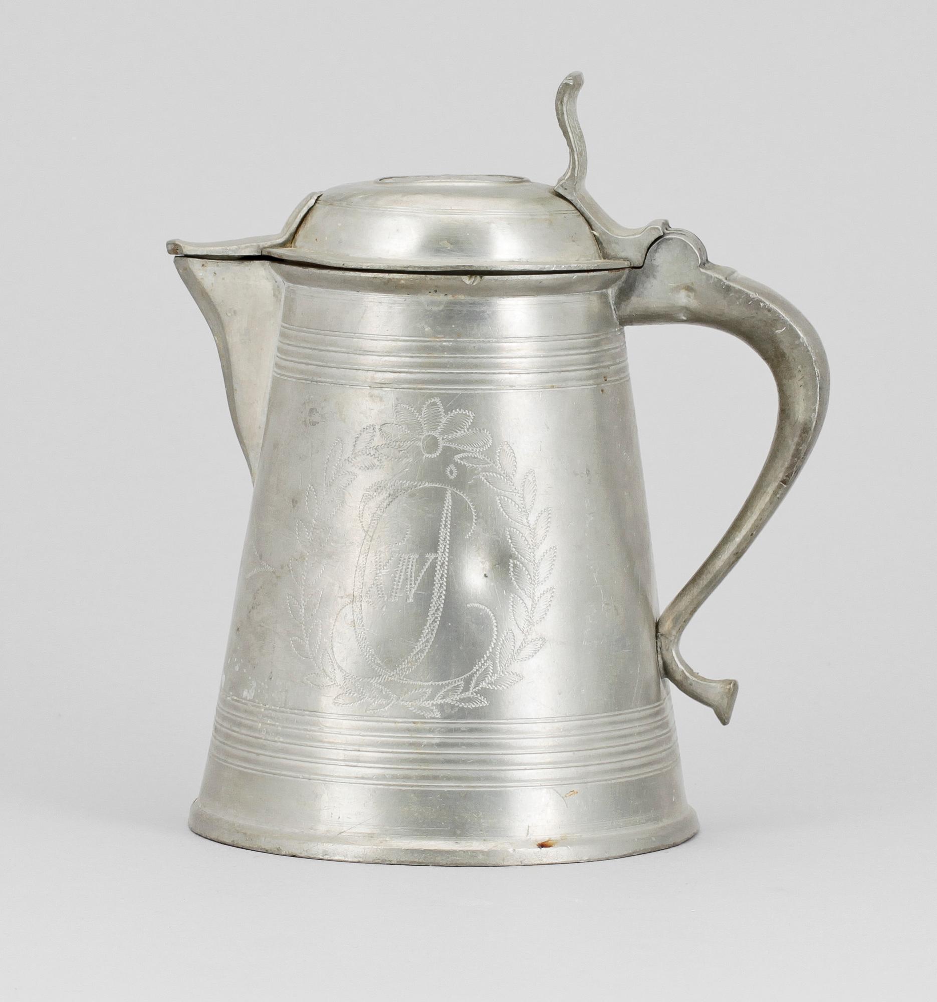 STOP, tenn, Sverige, 1800-talets första hälft. Otydl mästarstämplar.