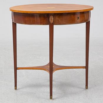 An end of the 19th Century late Gustavian style mahogany table.