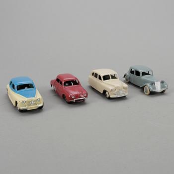 LEKSAKSBILAR, 4 stycken, metall, Dinky Toys.