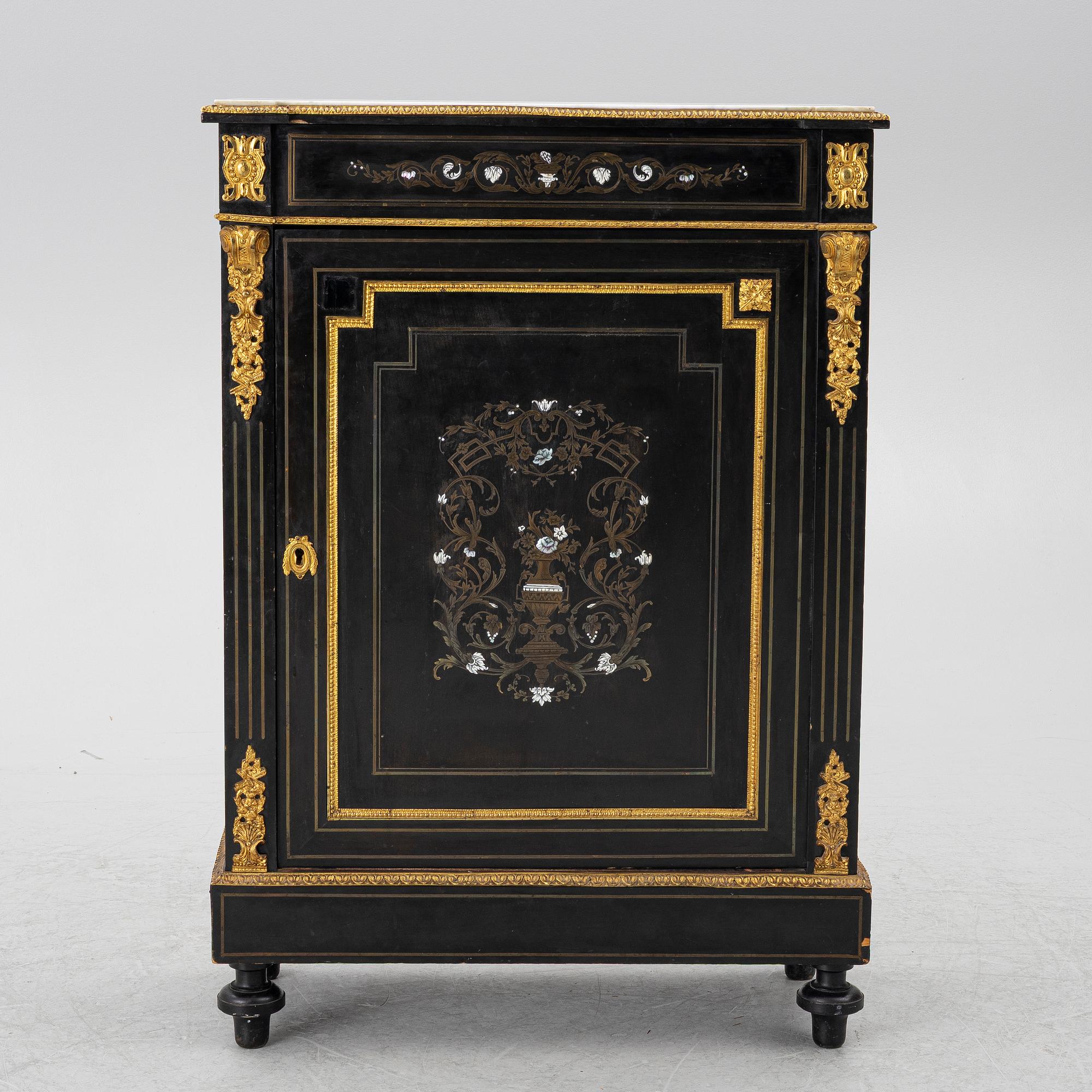 Cabinet, Boulle style, probably France, early 20th century.
