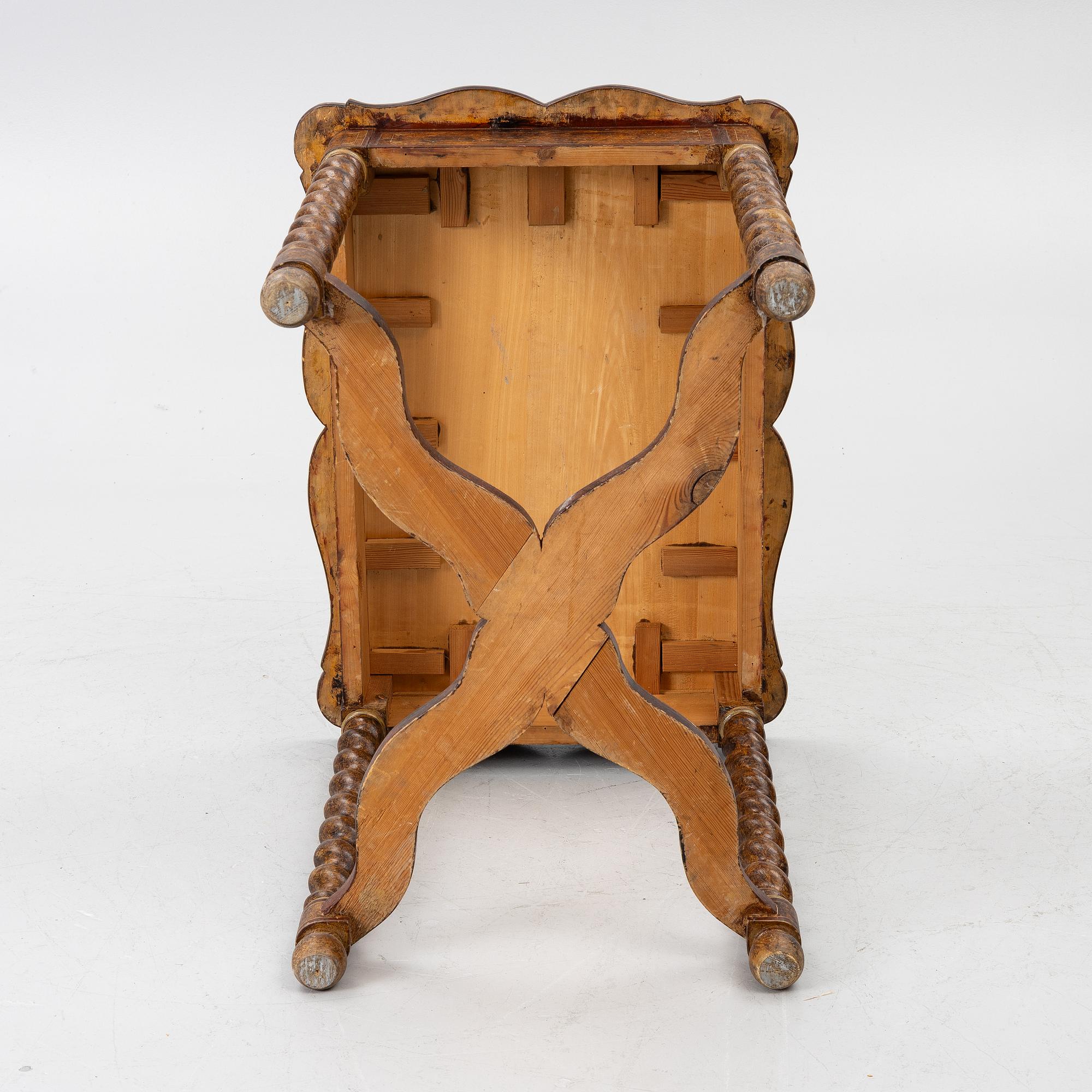 A Baroque style table, late 19th Century.