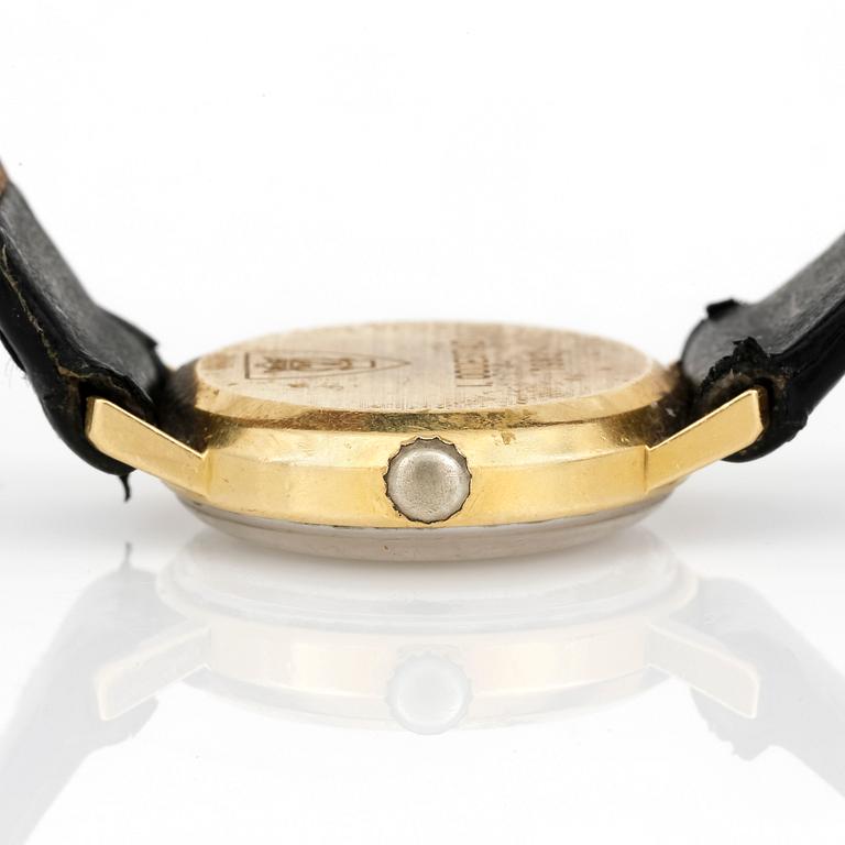 DAMARMBANDSUR, 14 k Certina, tot vikt ca 13,8 gram inkl armband.