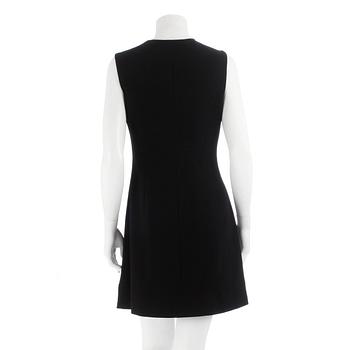 DIANE VON FURSTENBERG, a black wool blend dress, size 8.