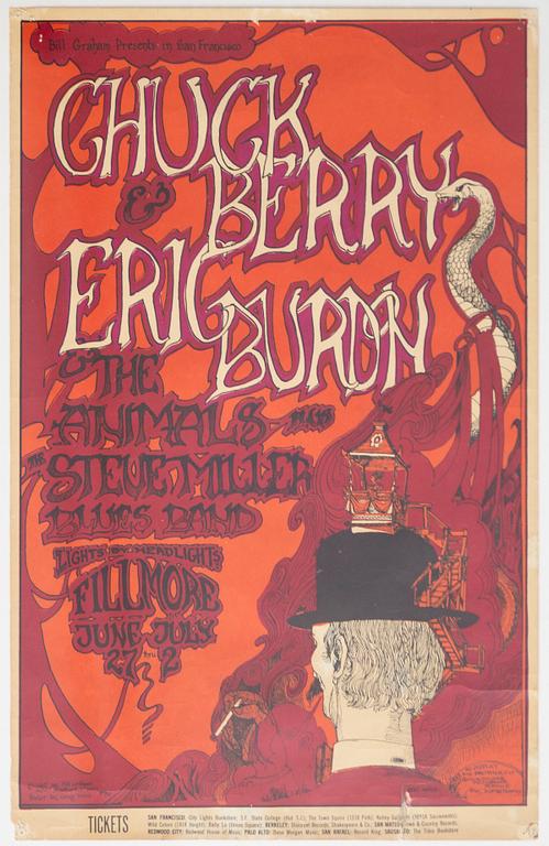 Wes Wilson, Bonnie MacLean & Greg Irons, "Bill Graham Presents", concert posters, 3 pcs. including West Coast Lithograph, 1967.