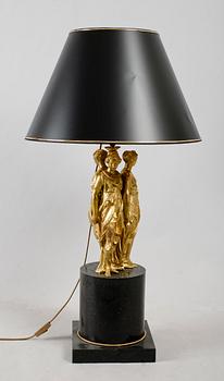 BORDSLAMPA, empirestil, 1800-/1900-tal.