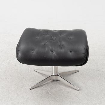 Hjort Knudsen, fåtölj och fotpall, Danmark.