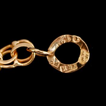 COLLIER, 18 k guld. Vikt ca 17 gram.