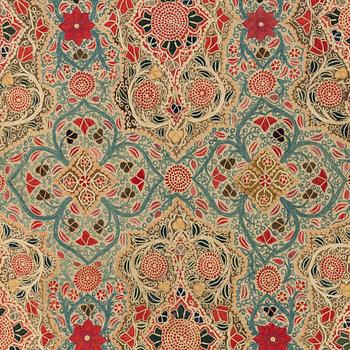 A Rasht embroided textile, North Persia, around the year 1900, c 157 x 115 cm.