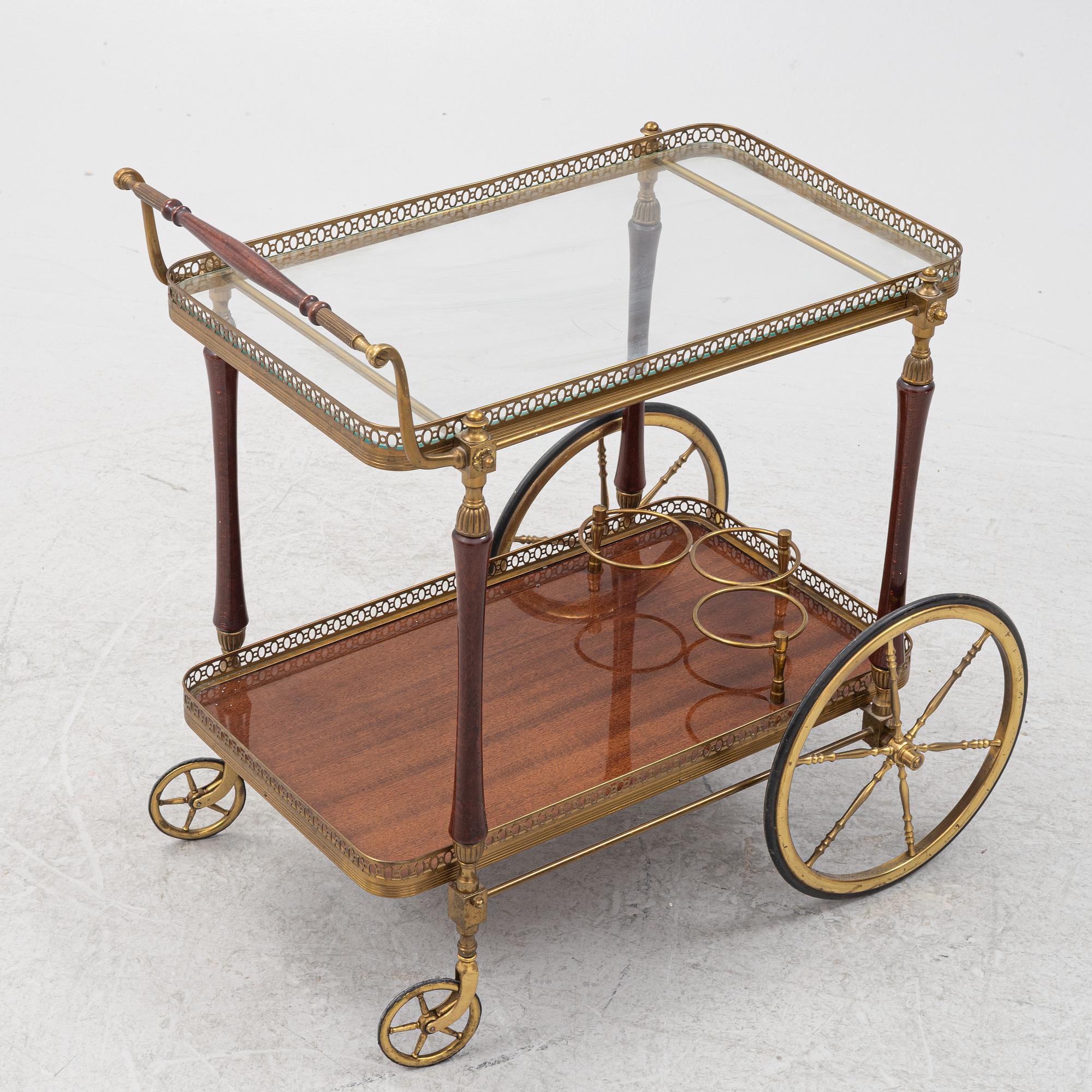 A serving trolley, second half of the 20th Century.