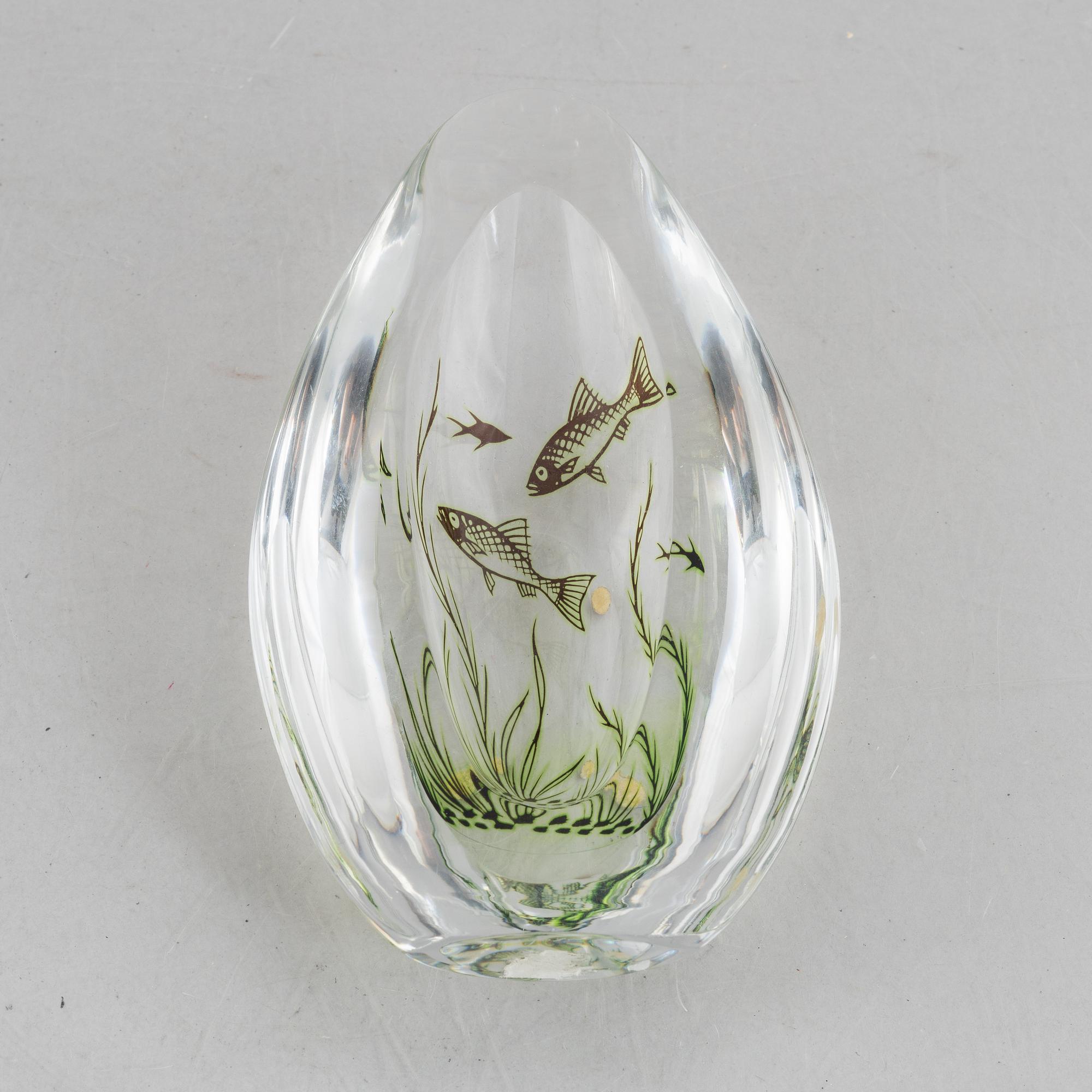 Edward Hald, a glass dish, Orrefors.