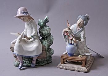 FIGURINER, 2 st, porslin, Lladro.