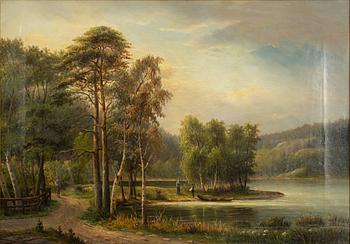 Ehrnfried Wahlqvist, oil on canvas, signed and dated 1884.