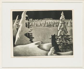 Kaljo Põllu, mezzotint, signed and dated 1978, numbered 6/50.