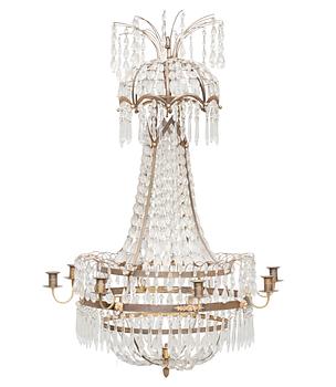 336. AN EIGHT-LIGHT CHANDELIER.