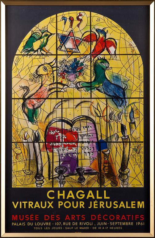 MARC CHAGALL, litografiska utställningsaffischer, 2 st.