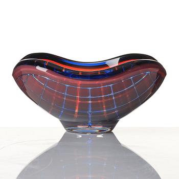 Sven Palmqvist, a "Dubbel-Ravenna" (Double Ravenna) glass bowl, Orrefors, Sweden, 1961, nr 1858.