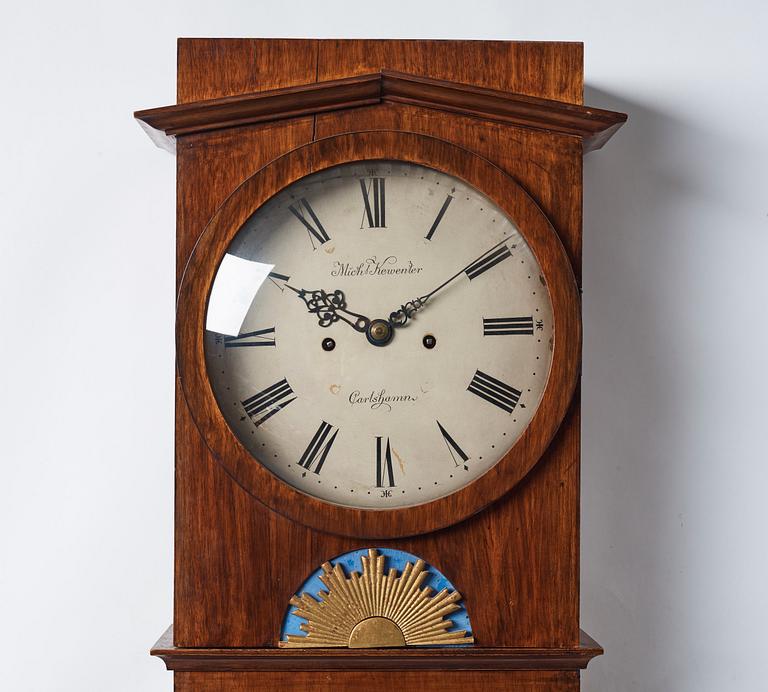 A Swedish Empire early 19th century longcase clock.