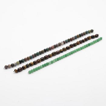Stone bead necklaces 3 pcs.