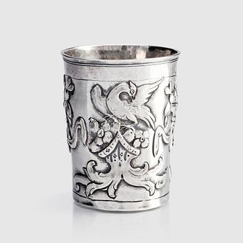 292. A Russian silver beaker, mark of Feodor Petrov, Moscow 1783.