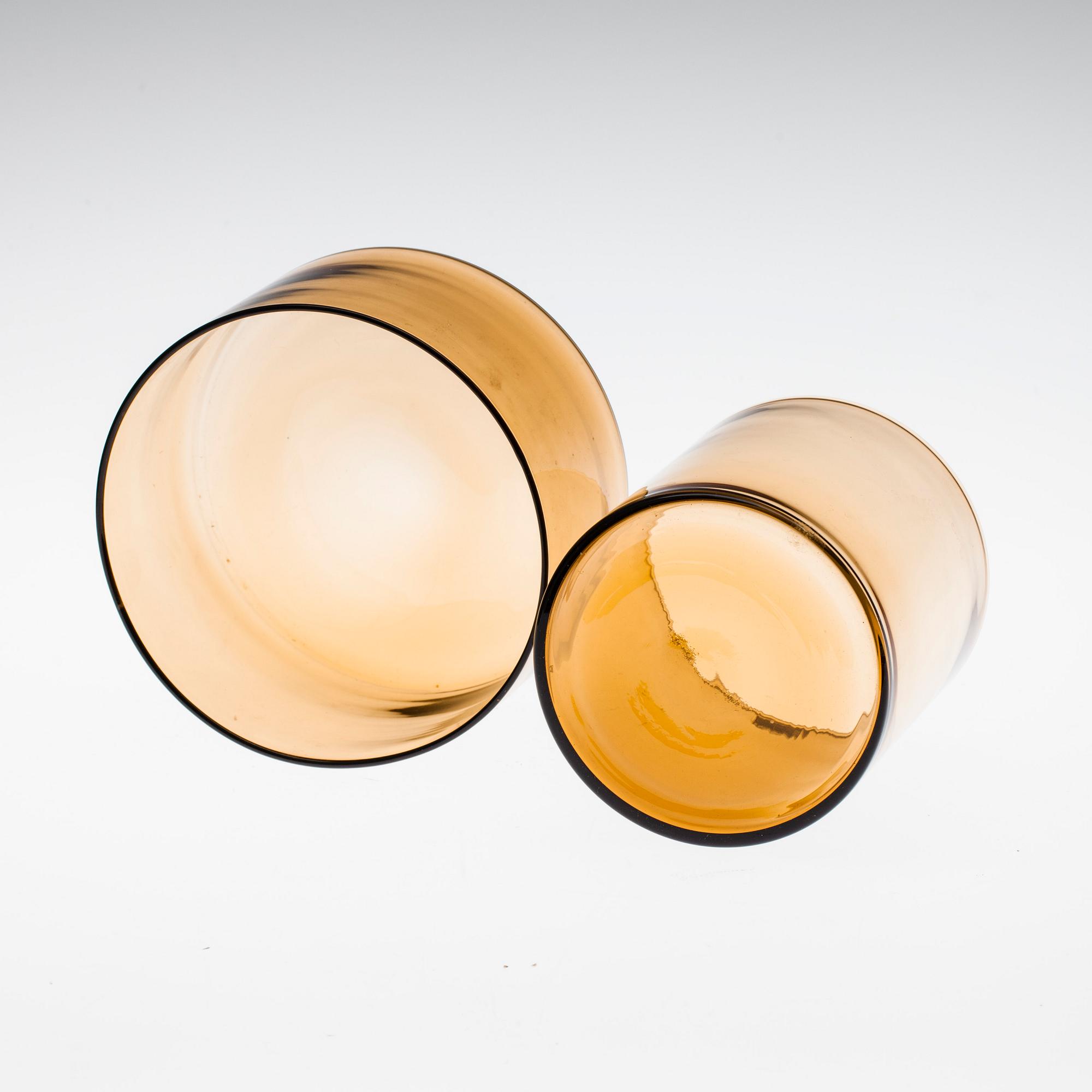 GLASBURKAR, 4 st, "Purtilo", design Kaj Franck. Formgivna 1970-tal.