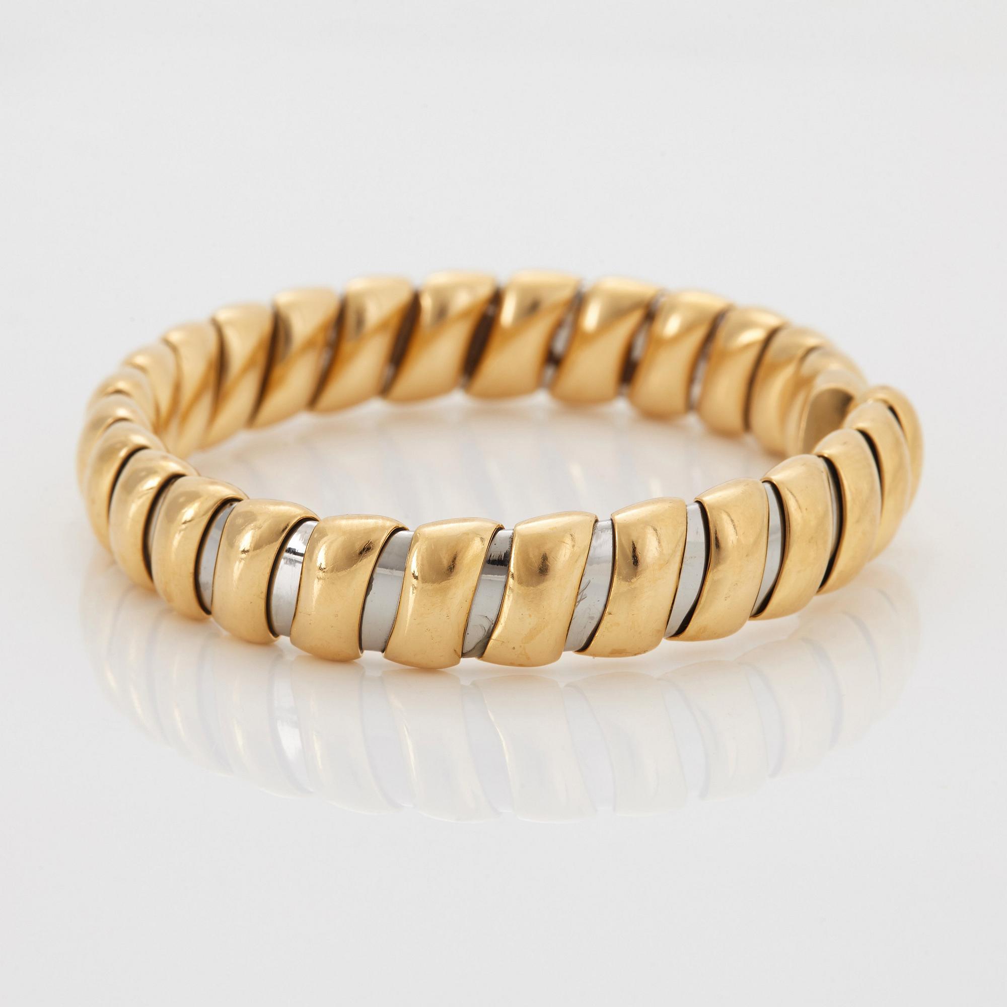 Bulgari armring 18K guld och stål.