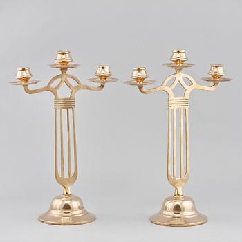 KANDELABRAR, ett par, Jugend, 1900-talets första hälft.