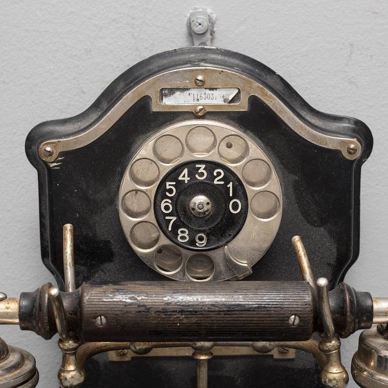 A early 20th century L M Ericsson telephone.