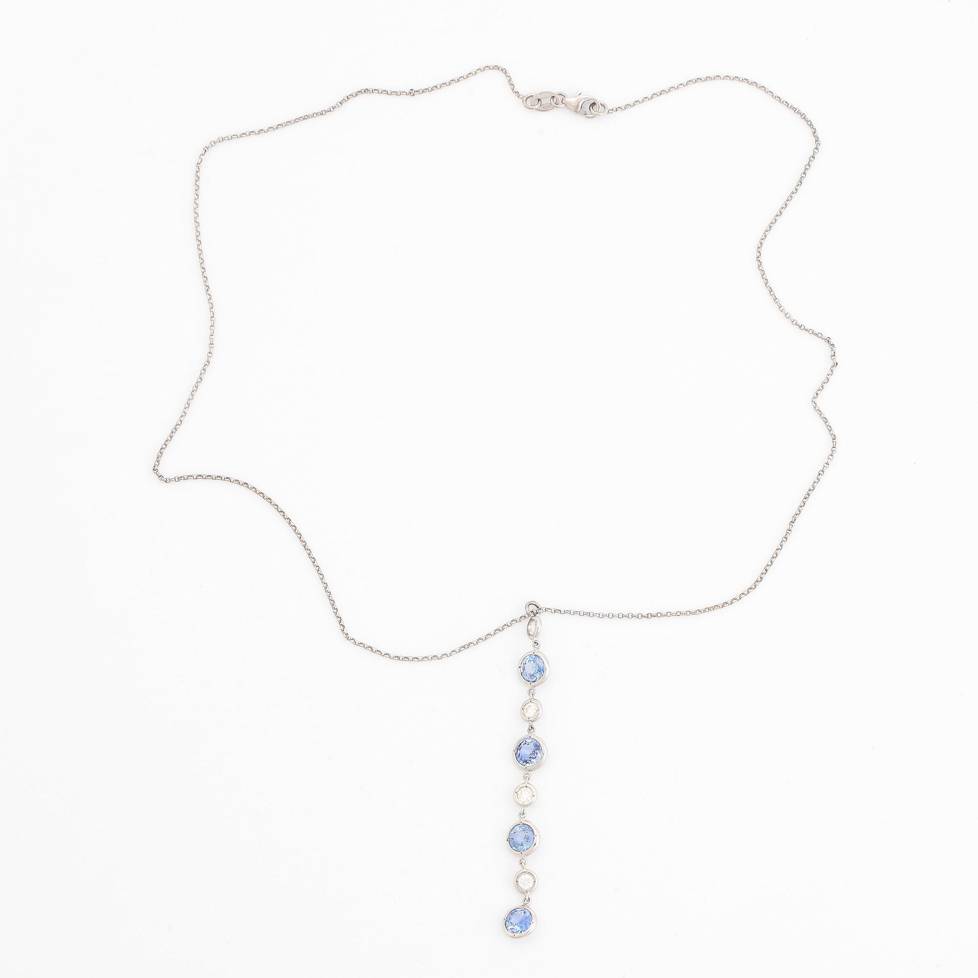 Sapphire and diamod necklace.