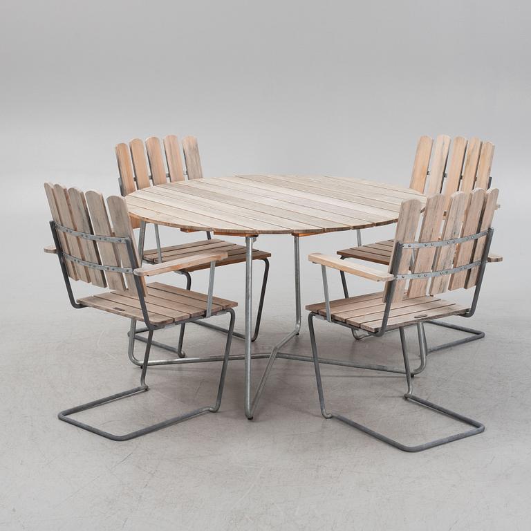 A garden table with four chairs, Grythyttan, Sweden,