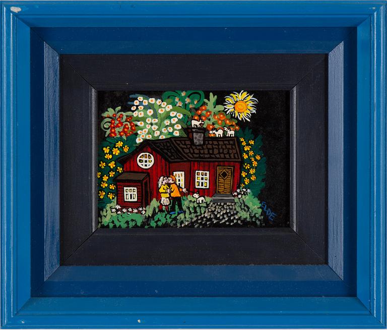 BENGT ELDE, Oil on panel, signed.