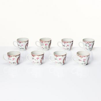 A famille rose tea service, Qing dynasty, Qianlong (1736-95). (18 pieces).