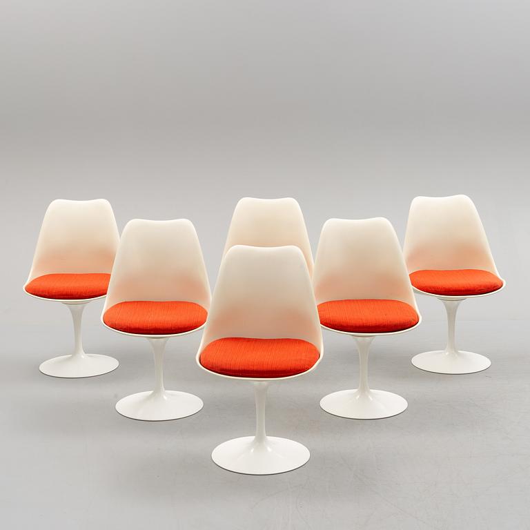 EERO SAARINEN, stolar, 6 stycken, "Tulip", 1900-talets andra hälft.