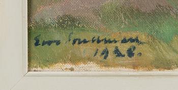 Eero Snellman, oil on canvas, signed and dated 1928.
