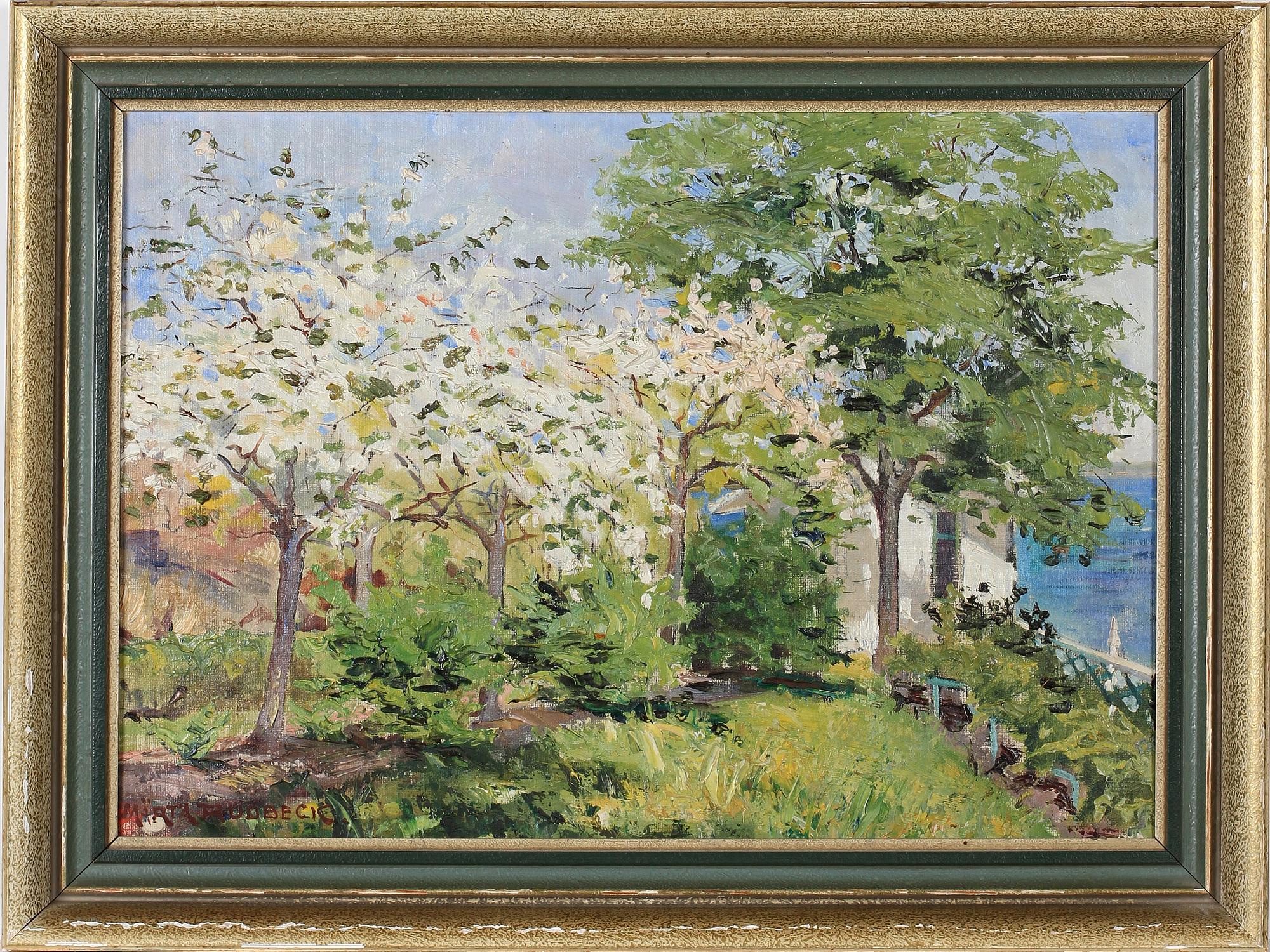 MÄRTA RUDBECK, olja på duk, sign.