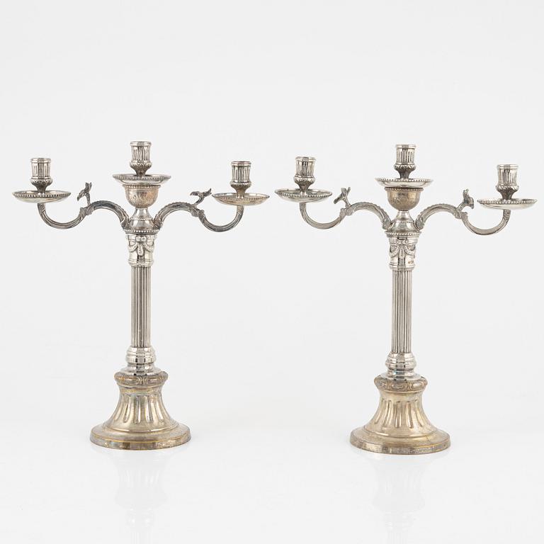 A pair of silverplated candelabra, "Väsby" of the IKEA 18th Century series, late 20th century.