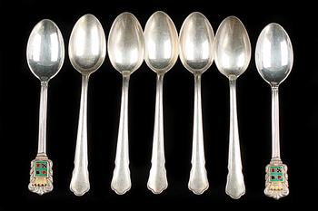 PARTI SILVER, 30 delar, 1900-tal. Vikt ca 500 g.