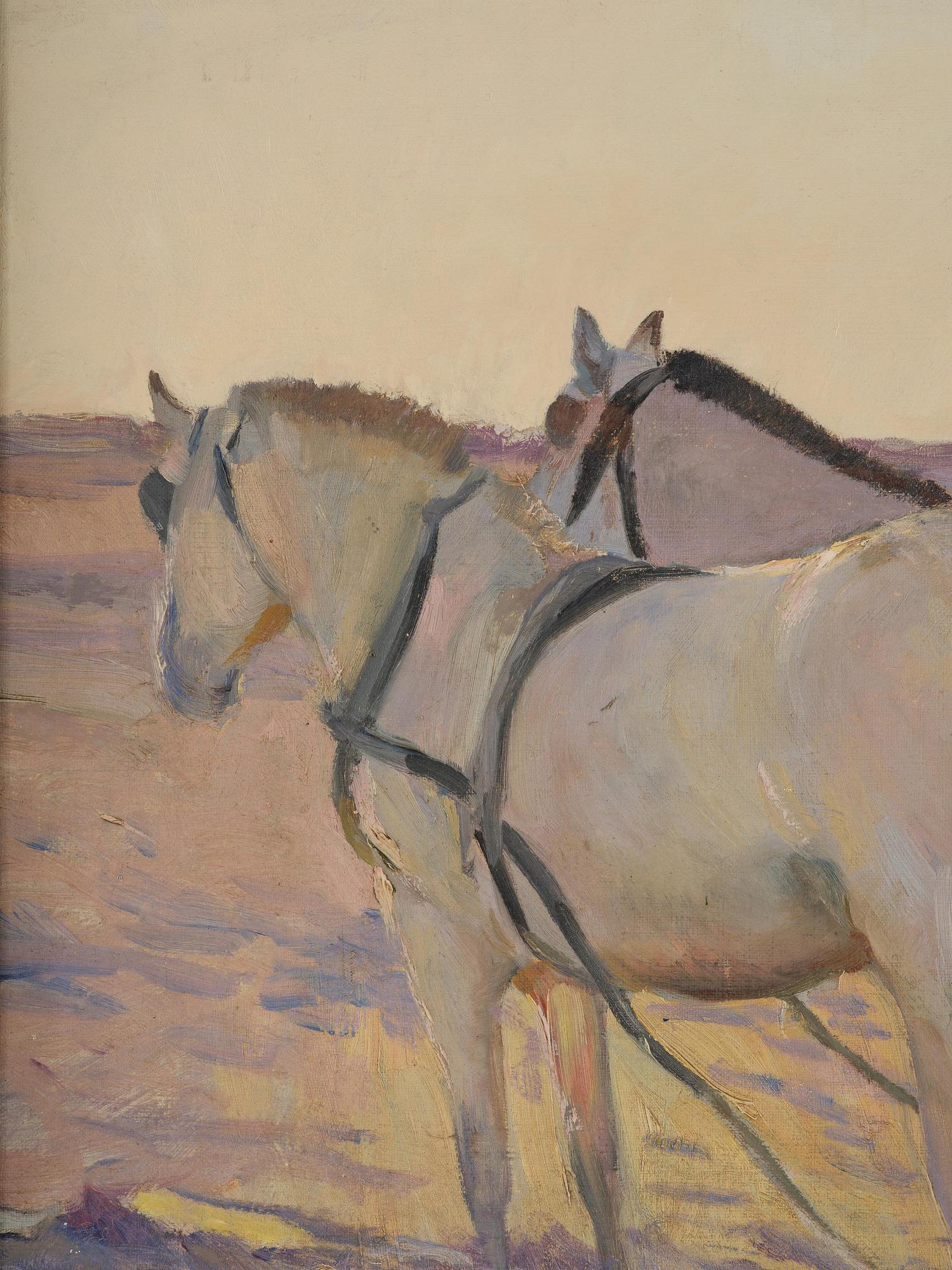 Paul Graf, Horses at Dusk (motif from Skagen).