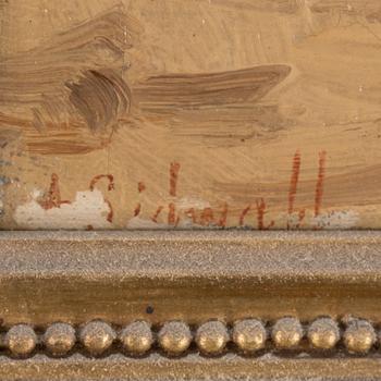 AMANDA SIDWALL, oil on canvas, signed.