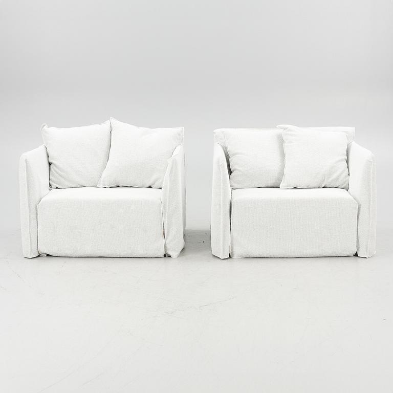 Paola Navone, fåtöljer för utomhusbruk, ett par, "Ghost Out", Gervasoni, Italien.