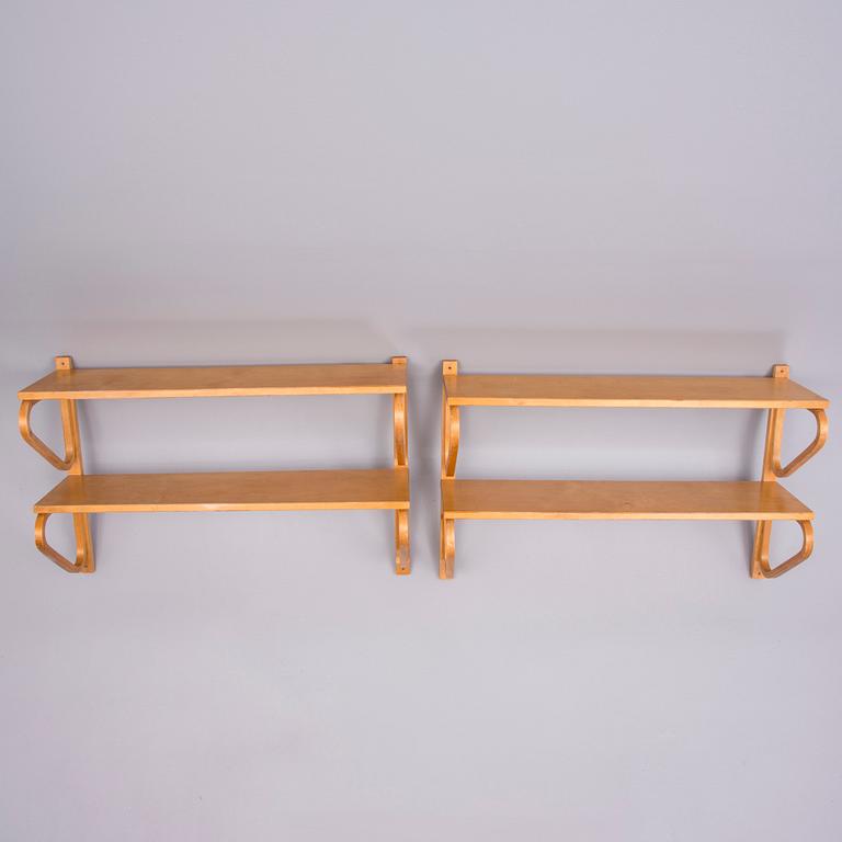 ALVAR AALTO, hyllor, 9 st, Artek 1900-talets mitt.