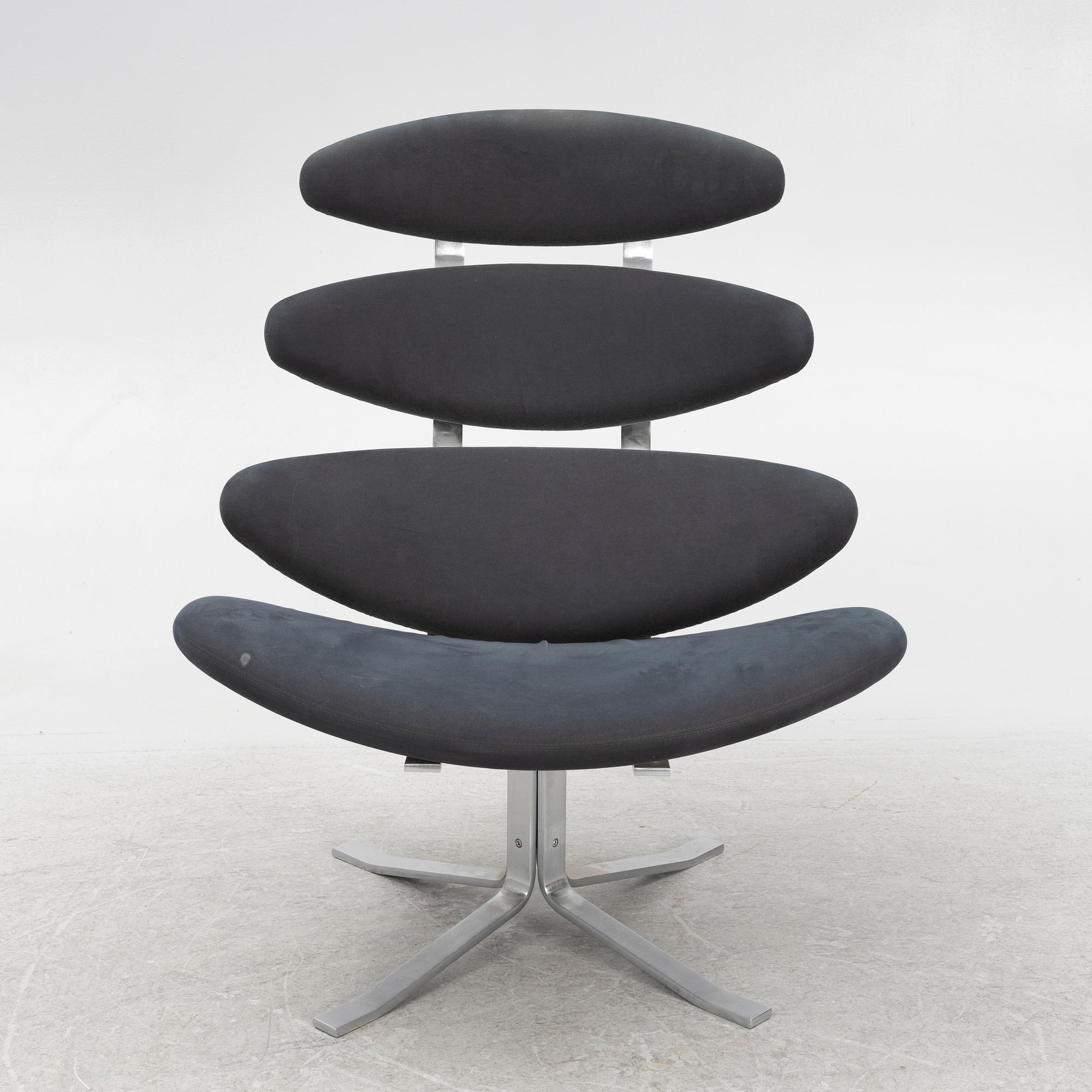 Poul Volther, fåtölj, "Corona EJ 5", Erik Jørgensen, Danmark.